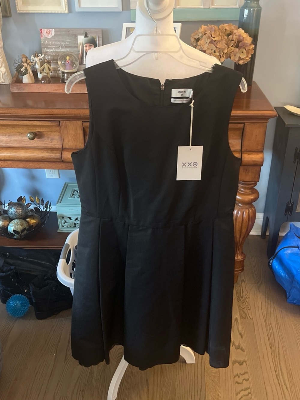 Jason Wu Black Sleeveless Fit-and-Flare Dress